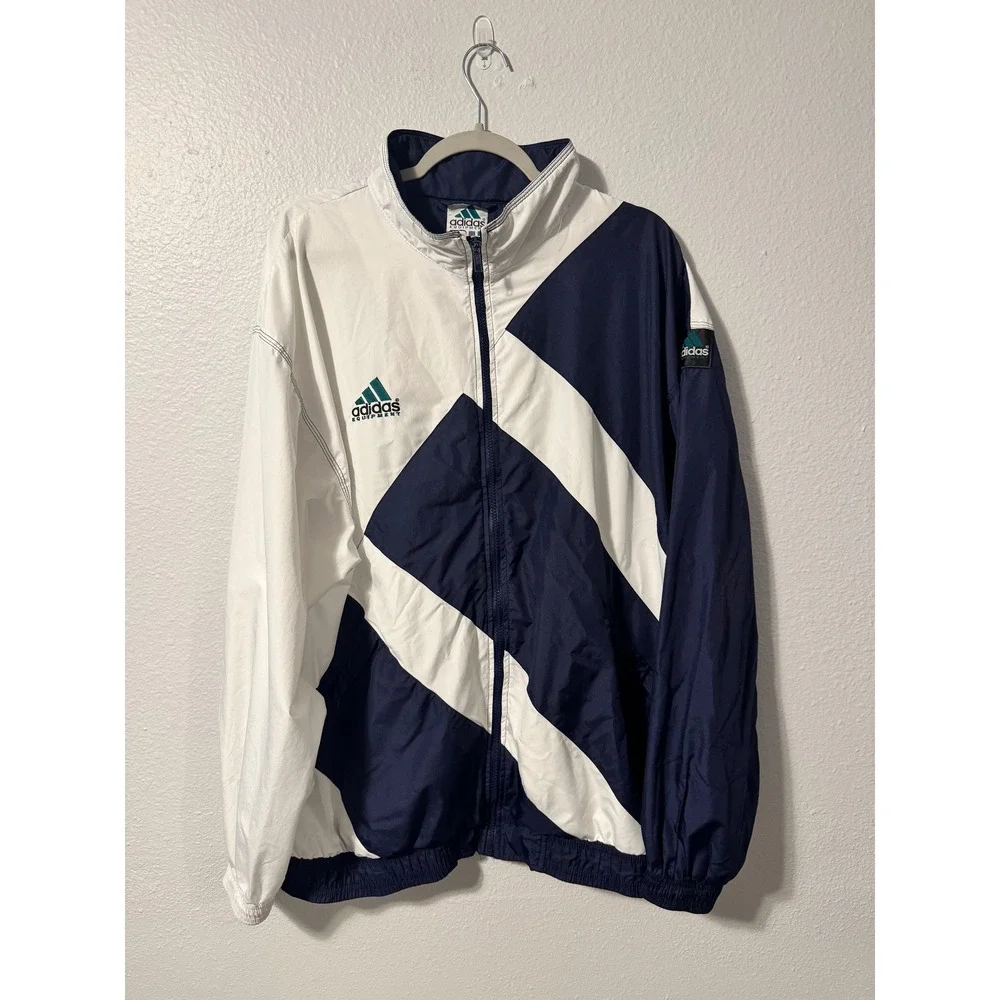 Vintage Adidas Equipment EQT Windbreaker Jacket 90s‎ Colorblock Big Logo XL